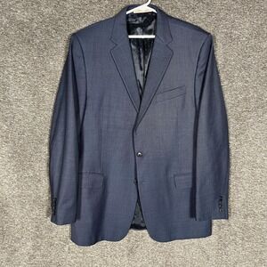 Ermenegildo Zegna Suit Jacket Mens 42L Blue Wool Cloth Sport Coat Two Button